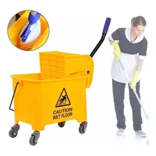 Carrinho Balde Espremedor Limpeza Mop Industrial Amarelo Makeda 2320 Foto mini 1