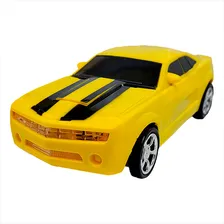 Carrinho Bate Volta Vira Robo Transformers Luz E Som Menino Cor Amarelo Personagem Camaro Bublebee Foto mini  2