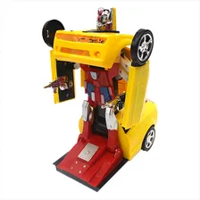 Carrinho Bate Volta Vira Robo Transformers Luz E Som Menino Cor Amarelo Personagem Camaro Bublebee Foto mini  3