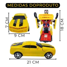 Carrinho Bate Volta Vira Robo Transformers Luz E Som Menino Cor Amarelo Personagem Camaro Bublebee Foto mini 4