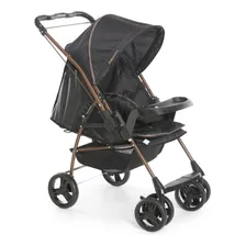 Carrinho BebĂȘ Passeio Alça ReversĂvel Milano Preto Galzerano Foto mini 1
