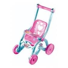 Carrinho Boneca Baby Car Princesas Florzinha Brinquemix Cor Azul/Rosa Foto  mini 1