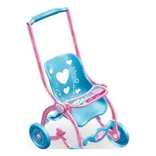 Carrinho Boneca Baby Car Princesas Florzinha Brinquemix Cor Azul/Rosa Foto mini  3