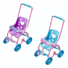 Carrinho Boneca Baby Car Princesas Florzinha Brinquemix Cor Azul/Rosa Foto mini 4