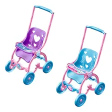 Carrinho Boneca Baby Car Princesas Florzinha Brinquemix Cor Lilás/Rosa Foto mini 4