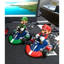 Carrinho Boneco Action Figure Super Mario Kart Fricção Luigi Foto mini  2