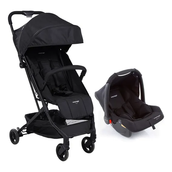 Carrinho C/ BebĂȘ Conforto Travel System Yupi Preto - Voyage Foto 1