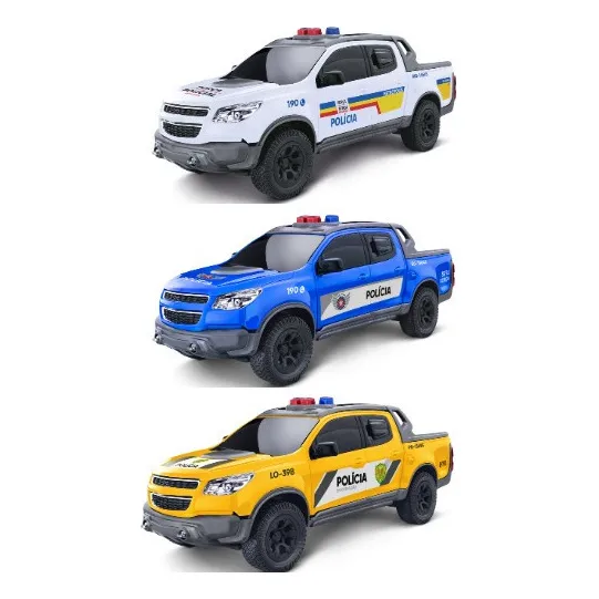 Carrinho Camionete Viatura Pick-up S10 Roma Brinquedos Cor Branca Minas Gerais Foto 1