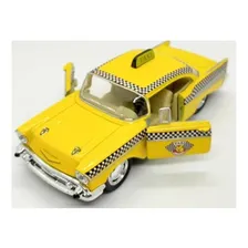 Carrinho Chevrolet Bel Air 1957 Taxi Amarelo Colecionador Foto mini 1