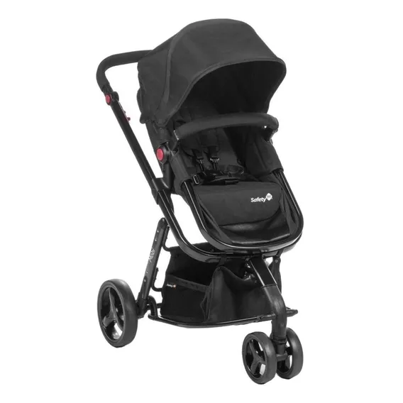 Carrinho de bebê 3 rodas travel system Safety 1st Mobi TS full black com chassi de cor black Foto 1
