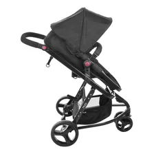 Carrinho de bebê 3 rodas travel system Safety 1st Mobi TS full black com chassi de cor black Foto mini  2
