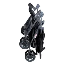 Carrinho De Bebê Gêmeos Reclinável 5 Posições - Hércules Cor Preto Chassi Prateado Foto mini 4
