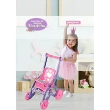 Carrinho De Boneca Infantil BebĂȘ Rosa Brinquedo Princesas Foto mini 2
