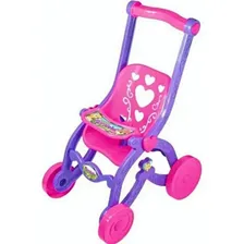 Carrinho De Boneca Infantil BebĂȘ Rosa Brinquedo Princesas Foto mini 1