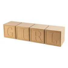 Carrinho de candy bar Cubos Girl Cubos Decorativos MDF mdf cru Foto mini 4