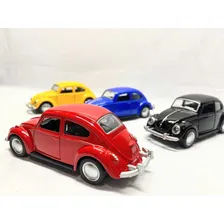 Carrinho De Ferro Fusca Clássic Miniatura Coleção Fricção Cor Azul Foto mini  3