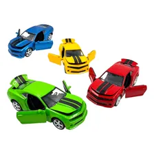 Carrinho De Ferro Miniatura Camaro Amarelo Brinquedo Coleção Foto mini 1