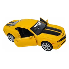 Carrinho De Ferro Miniatura Camaro Amarelo Brinquedo Coleção Foto mini 2
