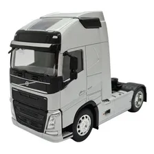 Carrinho De Ferro Miniatura Volvo Fh Coleção Caminhão Cor Prata Foto mini 1