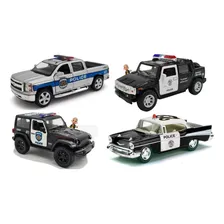 Carrinho De Ferro Miniaturas Caminhonete Polícia Silverado Foto mini 4