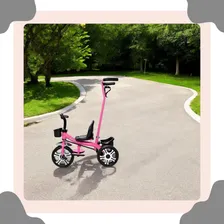 Carrinho De Passeio Com Pedal Velotrol Triciclo Empurrador Cor Triciclo Infantil Menina Rosa Foto mini  2
