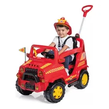 Carrinho De Passeio Pedal Infantil Diipi Bombeiros Com Som Cor Andador Carrinho Pedal Com Mangueira E Som Foto mini 1