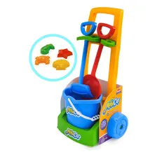 Carrinho De Praia Infantil Mobi Car C/ Ferramentas P Brincar Cor Colorido Foto mini  2
