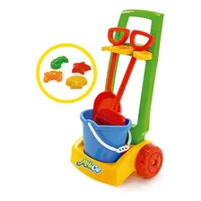 Carrinho De Praia Infantil Mobi Car C/ Ferramentas P Brincar Cor Colorido Foto  mini 1