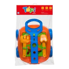 Carrinho Didático Infantil Rosa De Empurrar E Puxar P/ Praia Foto mini 4