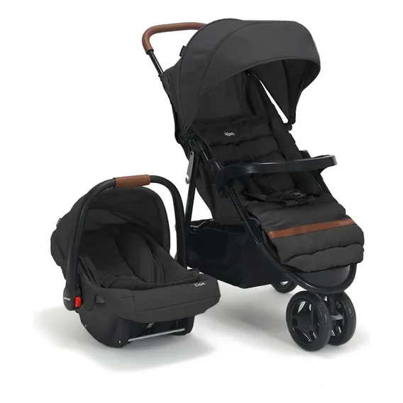Carrinho e Bebê Conforto Travel System Breeze Duo Preto - Infanti Foto 1