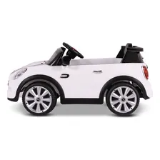 Carrinho Eletrico De Controle Remoto 12v Mini Cooper Branco Foto mini 2