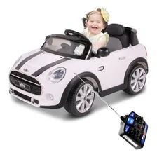 Carrinho Eletrico De Controle Remoto 12v Mini Cooper Branco Foto mini 1