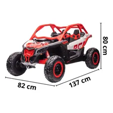 Carrinho Eletrico Infantil 4x4 Maverick Utv Can-am 24v Cor Vermelho Foto mini  2