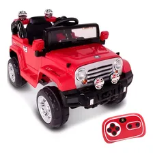 Carrinho Elétrico Infantil Jipe Vermelho 12v - Belfix Foto mini 4