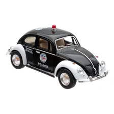 Carrinho Ferro Volkswagen Fusca 12cm Cores Cor Fusca Policia Foto  mini 1