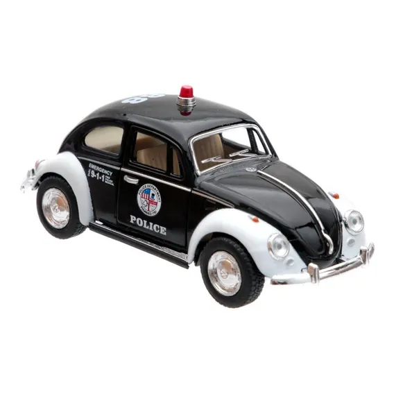 Carrinho Ferro Volkswagen Fusca 12cm Cores Cor Fusca Policia Foto 1