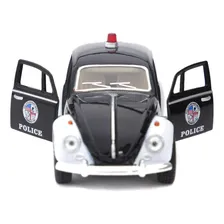 Carrinho Ferro Volkswagen Fusca 12cm Cores Cor Fusca Policia Foto mini  3