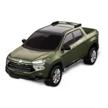 Carrinho Fiat Toro Metalizada Pick Up 38cm - Roma Brinquedos Cor Verde Foto mini 1