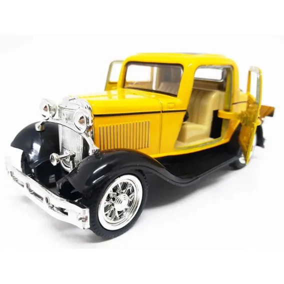 Carrinho Ford 3 Vermelho 1932 Carro Antigo Amarelo Coleciona Foto 1