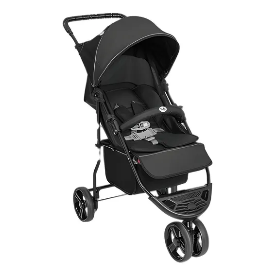 Carrinho Horus Tutty Baby 3 Rodas Berço Preto E Cinza 0-15kg Foto 1