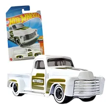 Carrinho Hot Wheels Caminhonete 52 Chevy Branca Hct36 Foto mini 1