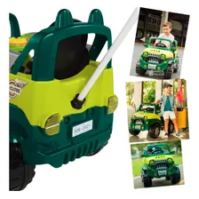 Carrinho Infantil Passeio Diipi Pedal Com Empurrador E Som Cor Verde Foto mini 2