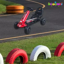 Carrinho Kart Pedal Infantil Vermelho Unissex Regulagem Foto mini 3