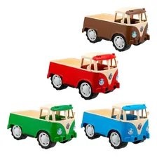 Carrinho Kombi Picape Brinquedo Carro Perua Grande Infantil Cor Kombi Perua Marrom Foto mini 1