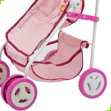Carrinho Luxo Shine Princess Premium Boneca Reborn (rosa) Cor Rosa BebĂȘ Foto mini 4
