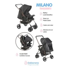Carrinho Milano Revesível ll Galzerano - Preto Cobre Foto mini 4