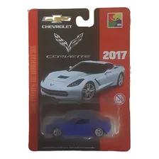Carrinho Miniatura Corvette Azul 2017 Chevrolet Metal Foto  mini 1