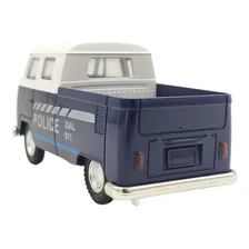 Carrinho Miniatura Kombi Coleçao Carros Brinquedo Police Foto mini 3