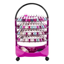 Carrinho para Esmaltes Rosa Smaltbell Classic 2 Bandejas Dompel Foto mini 2