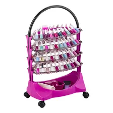 Carrinho para Esmaltes Rosa Smaltbell Classic 2 Bandejas Dompel Foto mini 1